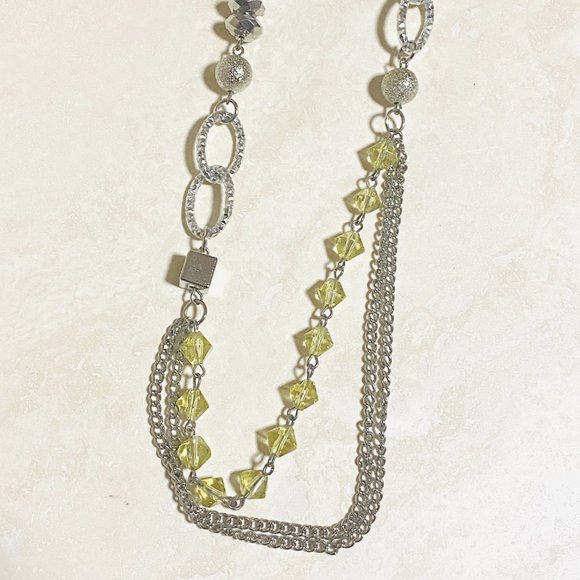 3/$10, Silver Tone Jewelry Set, Mismatched Long Necklace + Drop Earrings - Picture 3 of 8